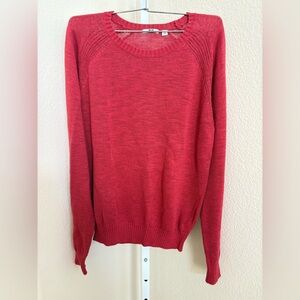 NWOT - Uniqlo Crew Neck Cotton Blend Sweater in Red - Size XS